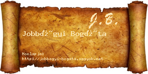 Jobbágyi Bogáta névjegykártya
